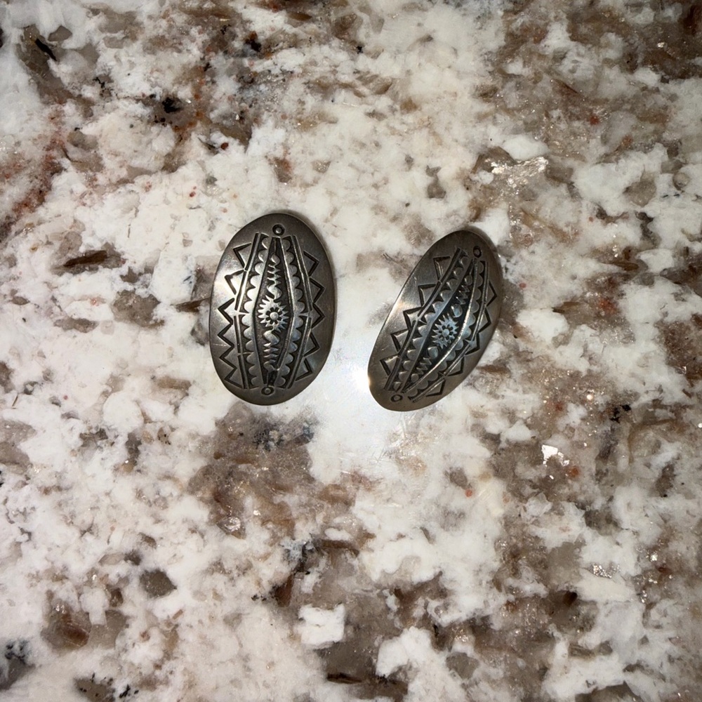Vintage Native American stamped earrings